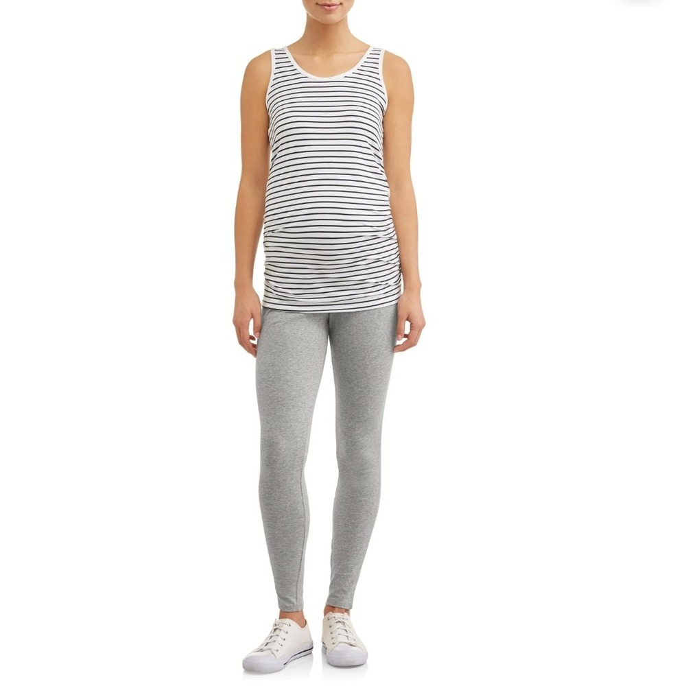 Time and Tru Maternity Full-Panel‎ Ankle Leggings  XXL / 2XG (20) Grey Heather